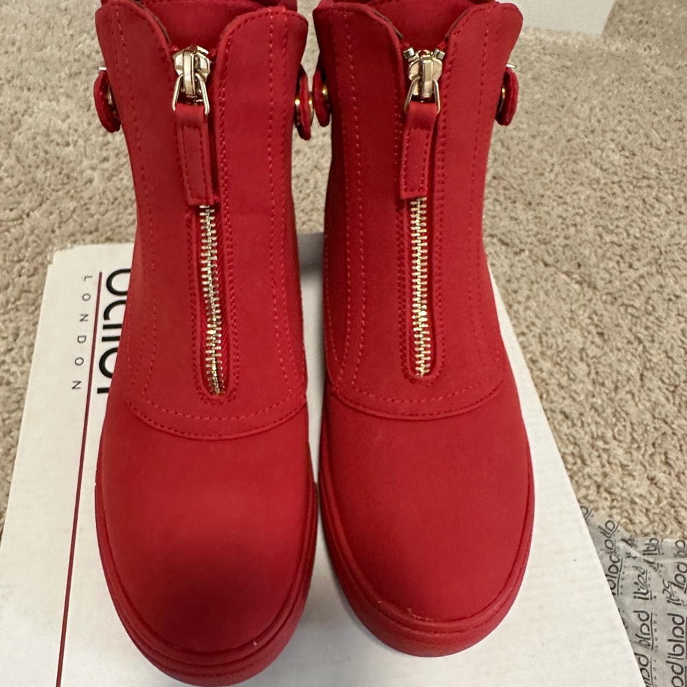 Baldi red boots size 6.5